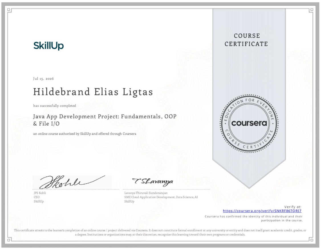 Java App Development Project: Fundamentals, OOP & File I/O