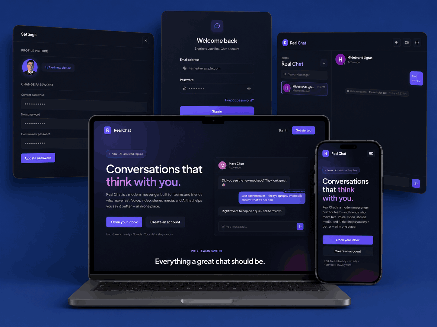 Real Chat — Real-Time Messaging Platform project preview